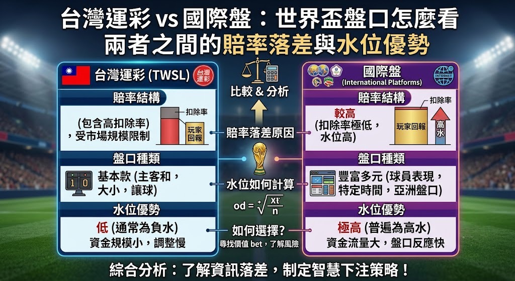 台灣運彩 vs 國際盤