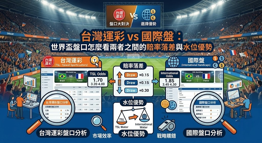 世界盃盤口怎麼看兩者之間的賠率落差與水位優勢