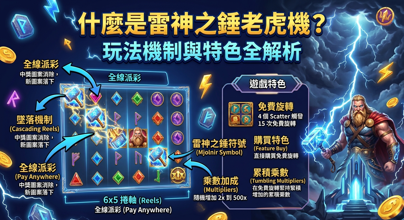 什麼是雷神之錘老虎機？玩法機制與特色全解析
